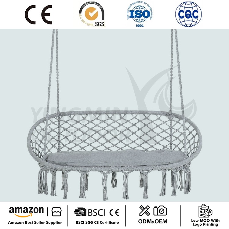ເກົ້າອີ້ Macrame Swing Hammock 2 ຄົນ