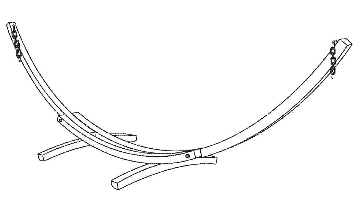 Wood Arc Hammock Stand ຄໍາແນະນໍາສະພາແຫ່ງ