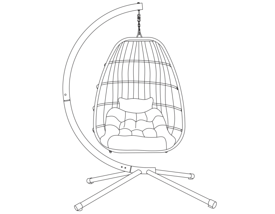 ຄູ່ມືການດໍາເນີນງານ PATIO SWING Chair