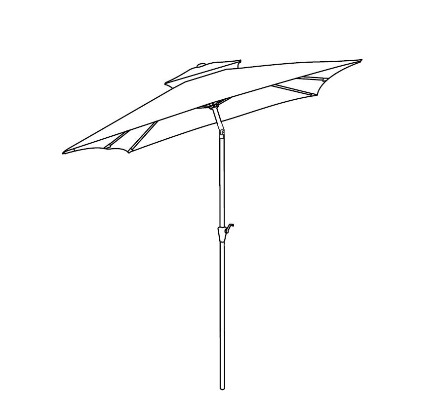 Double - layer market umbrella water instruction manual