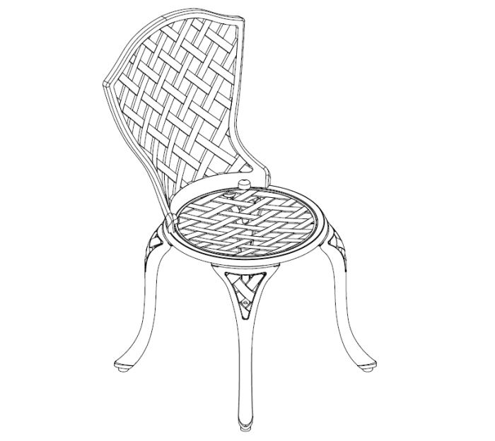 Cast Aluminum 3 Piece Dining Set ----ຄູ່ມືການຕິດຕັ້ງເກົ້າອີ້