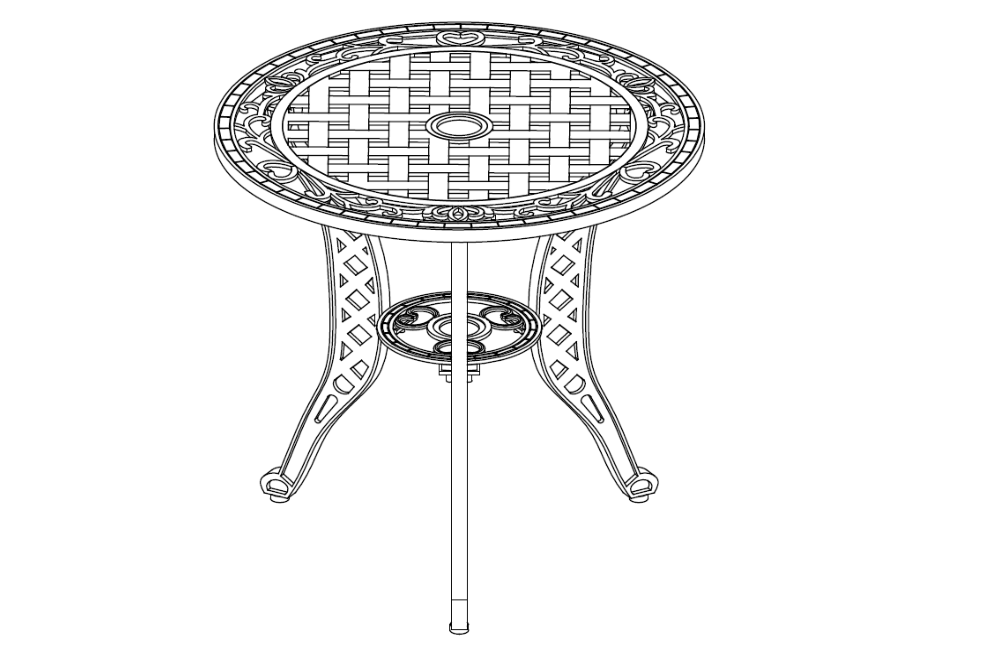 Cast Aluminum 3 Piece Dining Set ----ຄູ່ມືການຕິດຕັ້ງຕາຕະລາງ