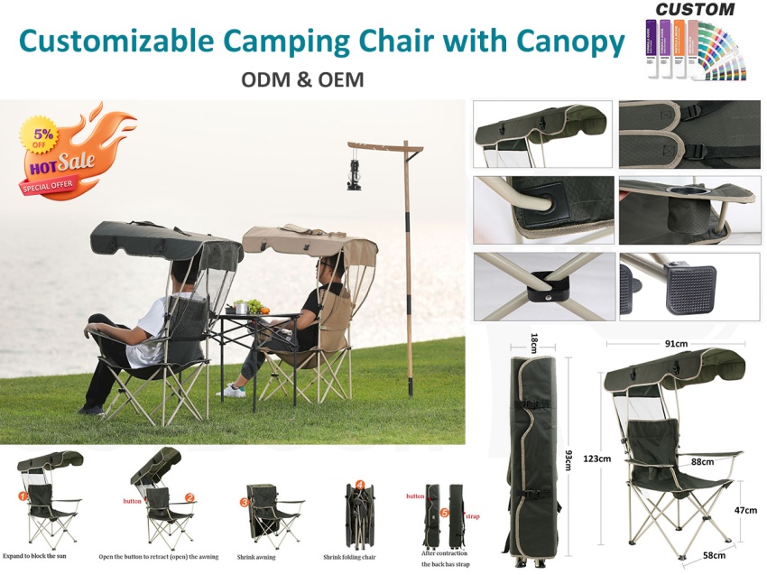 ເກົ້າອີ້ camping ພັບໄດ້ກັບ canopy ແມ່ນຫຍັງ?