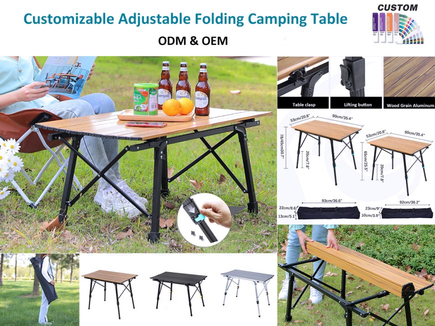 ຕາຕະລາງພັບຄວາມສູງທີ່ສາມາດປັບໄດ້!