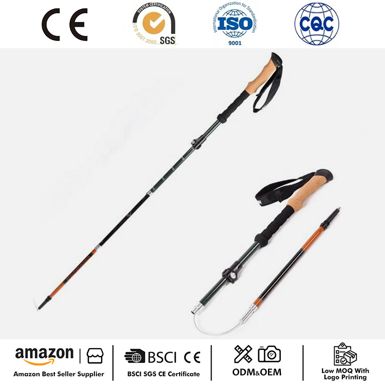 2pc Folding Trekking Poles ຍ່າງປ່າ