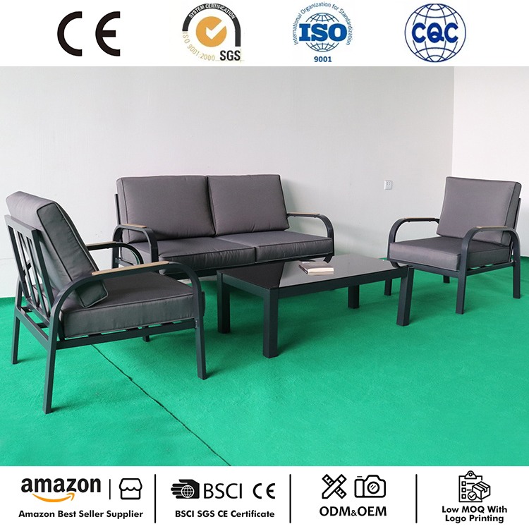 ຊຸດສົນທະນາອາລູມີນຽມ 4-Piece Patio Furniture