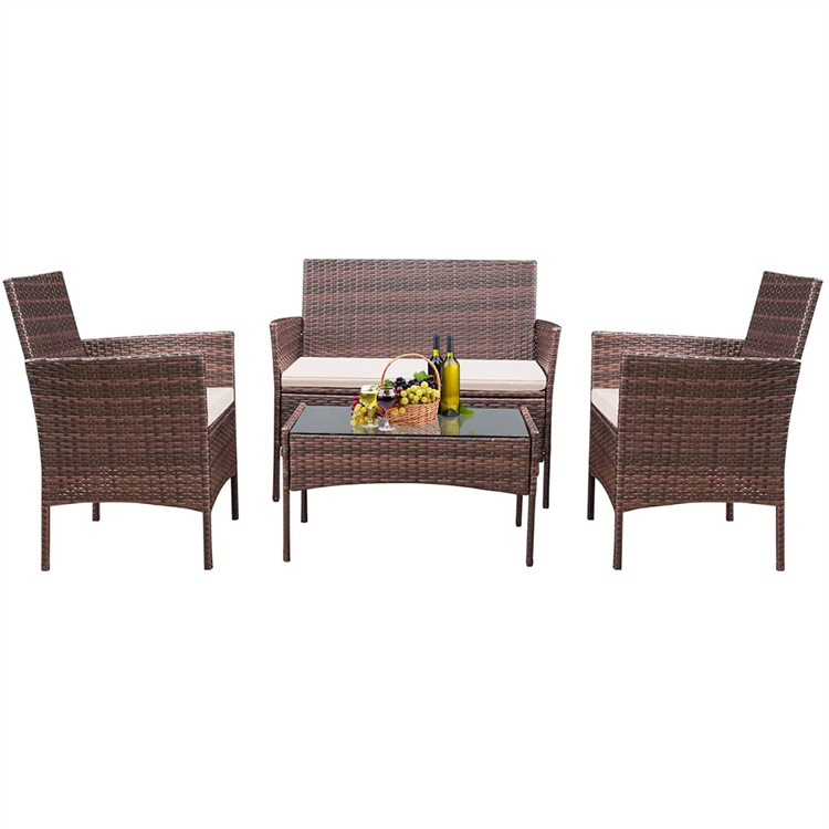 ຊຸດເຟີນິເຈີ Rattan Rattan 4PCS