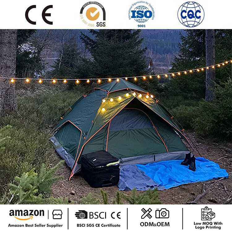Camping Waterproof ອັດຕະໂນມັດ tent 3 ຄົນ