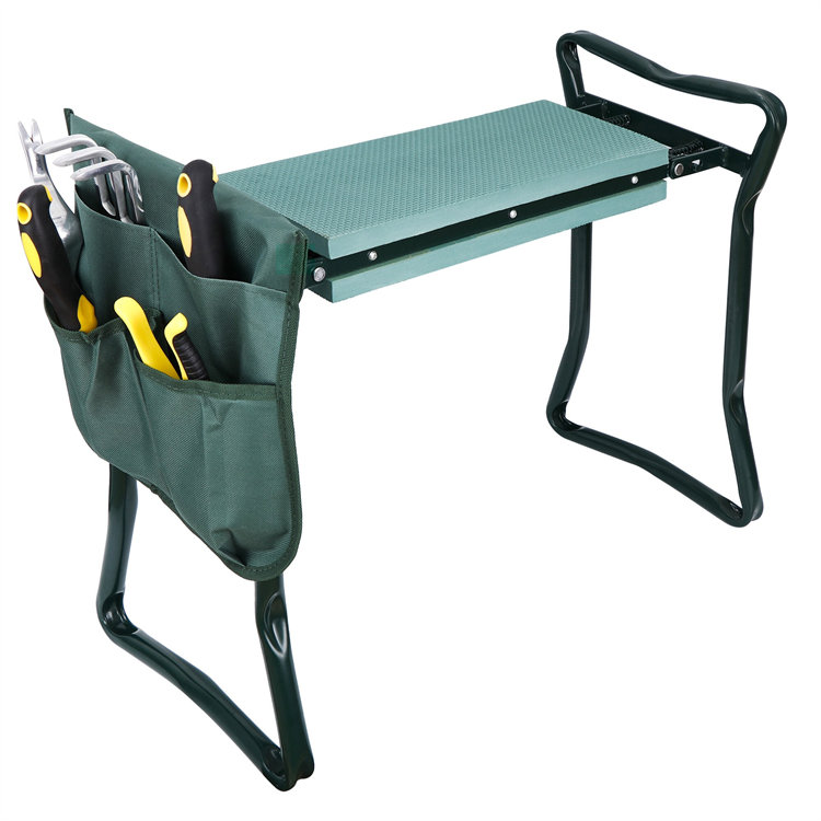 Garden Kneeler ບ່ອນນັ່ງພັບທີ່ມີຖົງເຄື່ອງມື