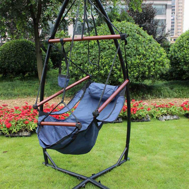 ຫ້ອຍ Swing Chair Frame ມີ x ຖານ