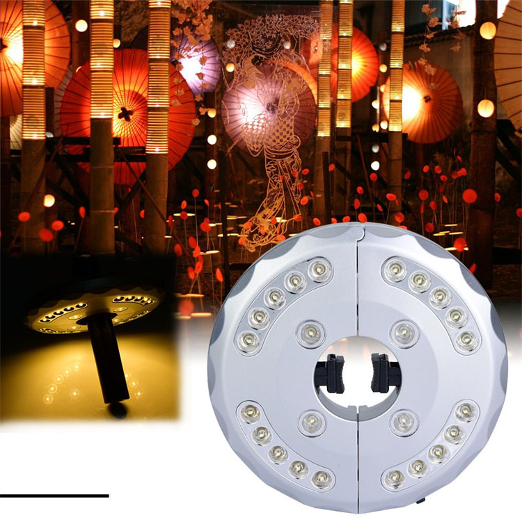 ການປະຢັດພະລັງງານ Patio Umbrella Pole Lamp